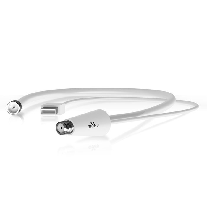 Mohu Curve 50 TV Antenna, Indoor, Amplified, 50 Mile Range, Modern Design, Tabletop, Paintable, 4K-Ready HDTV,... N4