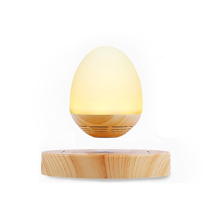 Blue Tooth Speaker,LED Bulb Portable Levitating Bluetooth Speaker Wood Grain Base Floating Maglev Speaker 360...
