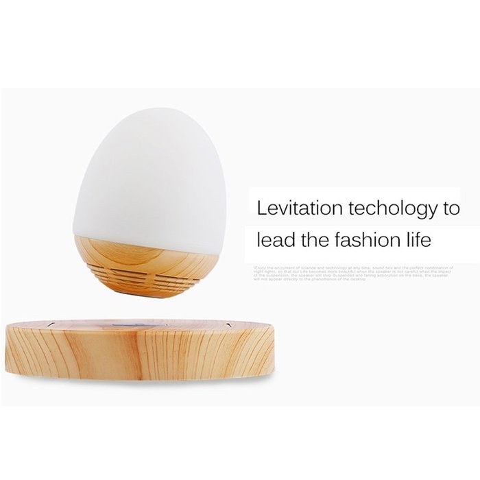 Blue Tooth Speaker,LED Bulb Portable Levitating Bluetooth Speaker Wood Grain Base Floating Maglev Speaker 360... N5