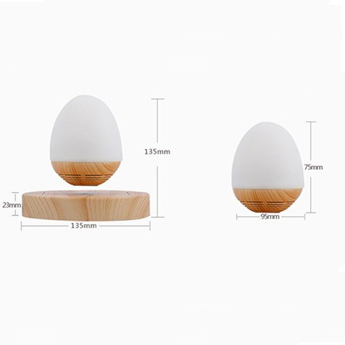 Blue Tooth Speaker,LED Bulb Portable Levitating Bluetooth Speaker Wood Grain Base Floating Maglev Speaker 360... N7