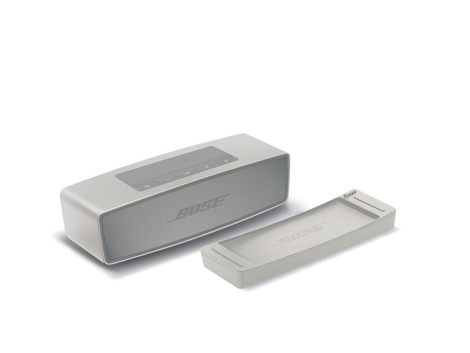 Bose SoundLink Mini II Bluetooth Wireless Speaker - Pearl w/ Energy Green Soft Silicon Cover & Travel Bag - Bundle N6