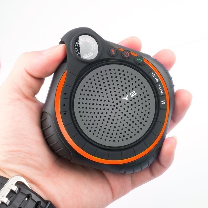 Accmor Mini Wireless Waterproof Speaker with Mic Built-In Flash-light & Thermometer, Outdoor Speaker for Outdoor... N2