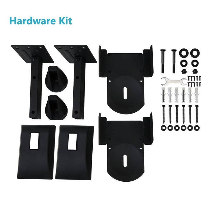 WALI One Pair of Side Clamping Bookshelf Speaker Mounting Bracket with Tilt and Swivel for Large Surrounding Sound... N6