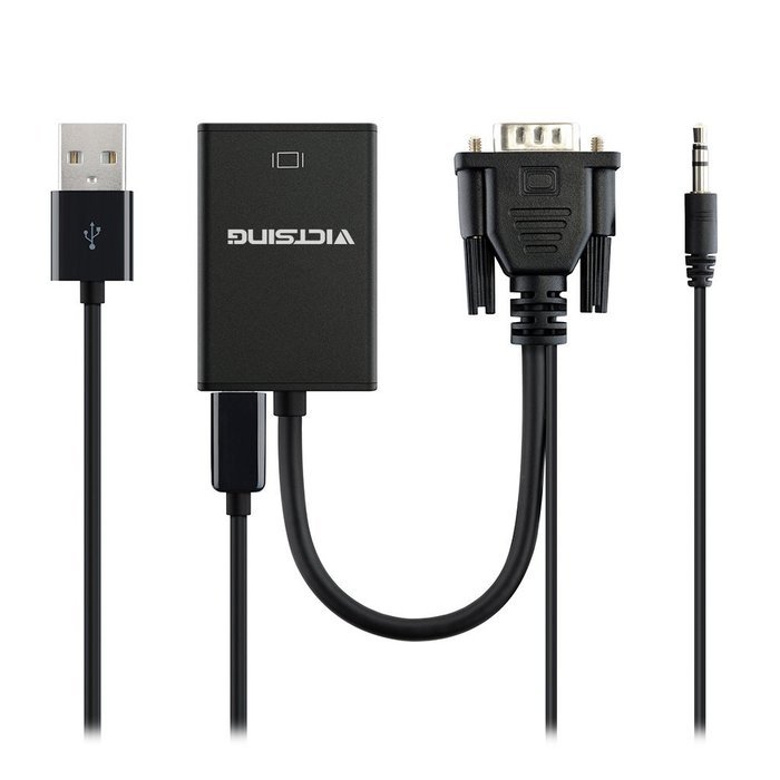 VicTsing VGA To HDMI Output 1080P HD Audio TV AV HDTV Video Cable Converter Adapter N3