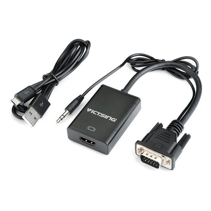 VicTsing VGA To HDMI Output 1080P HD Audio TV AV HDTV Video Cable Converter Adapter N8