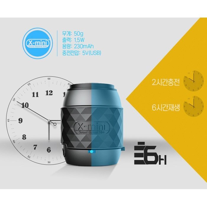 WE X-Mini Thumbsize Outdoor Waterproof Portable Bluetooth Speaker by Smartphone - Blue N4