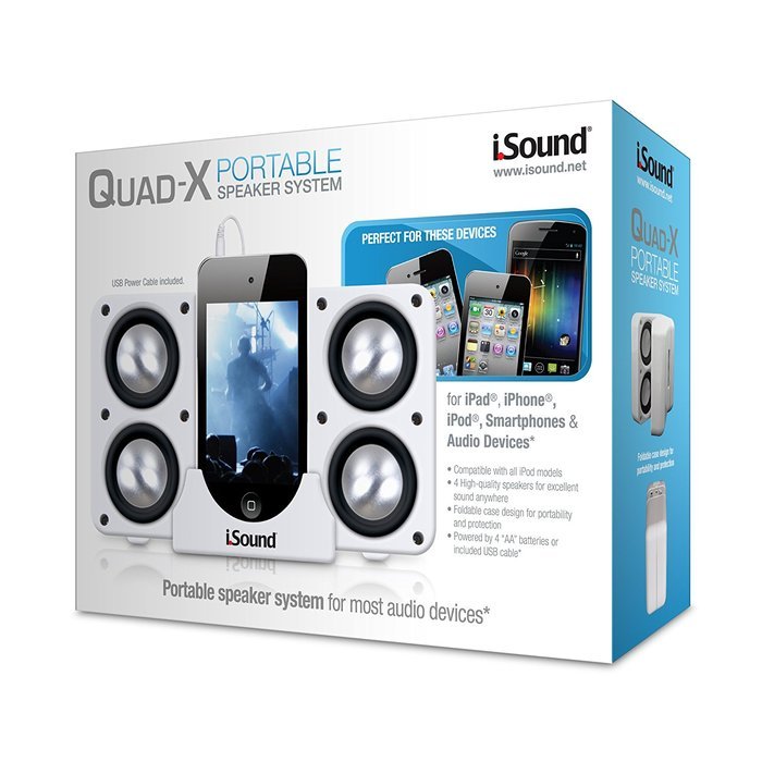 iSound Quad-X Portable Speaker System (Black) N5