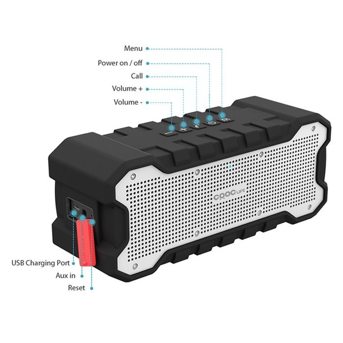 CRDCsmart Bluetooth Speakers, Wireless Speaker 2600mAh Rechargeable Battery 30 Hours Playing Dual 5W Stereo 2... N4