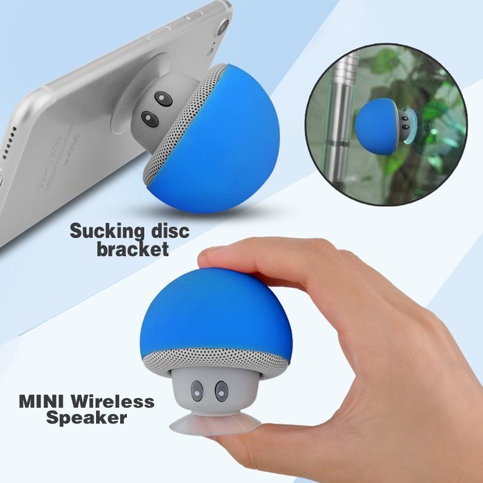 Mini Bluetooth Speaker,WEKSI Wireless Mushroom Bluetooth 4.1 Speaker with Hands-free Talk & Phone Stand N2