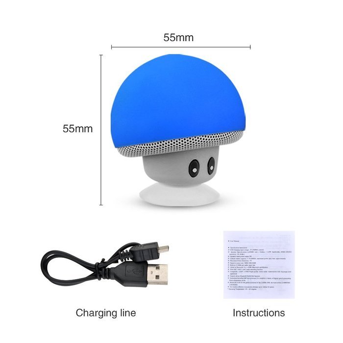 Mini Bluetooth Speaker,WEKSI Wireless Mushroom Bluetooth 4.1 Speaker with Hands-free Talk & Phone Stand N4