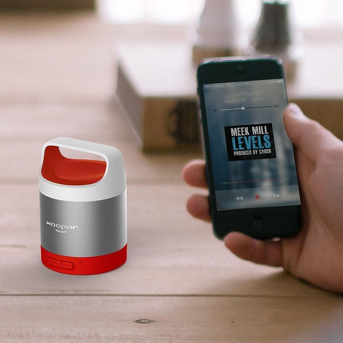 Xoopar Bundle Include One Portable Bluetooth Speaker And One External Portable Power Bank Wireless Speaker (Silver... N2