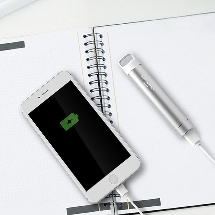 Xoopar Bundle Include One Portable Bluetooth Speaker And One External Portable Power Bank Wireless Speaker (Silver... N4