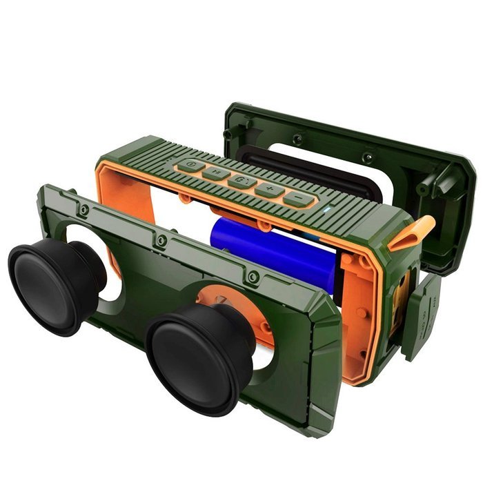 APIE Portable Wireless Outdoor Bluetooth Speaker IPX6 Waterproof Dual 10W Driversf, Enhanced Bass, Built in Mic N5