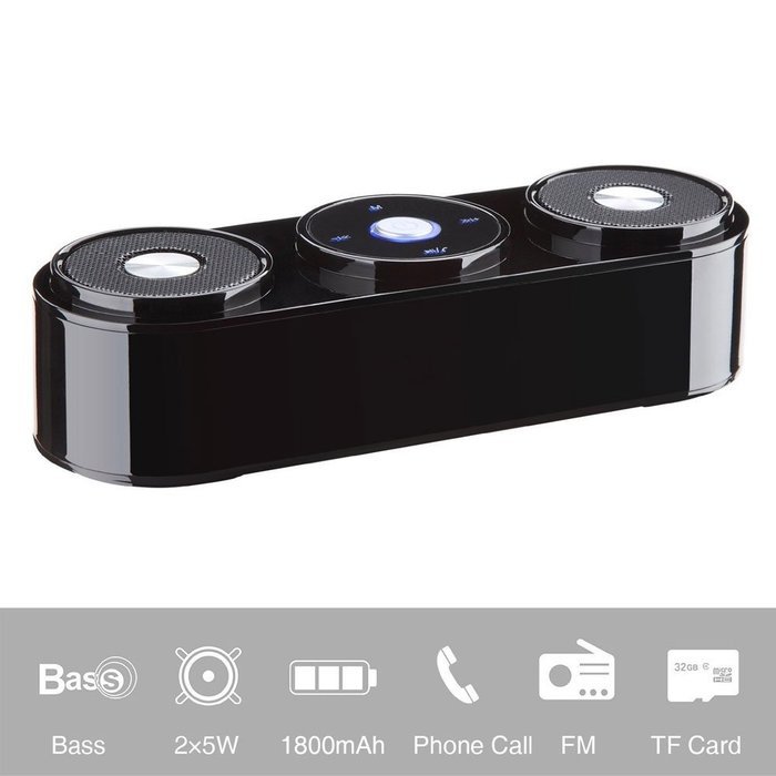 Rasse&reg; Portable Wireless HiFi Bluetooth Speaker Computer Speaker with Enhanced Bass Resonator 10W Built-in Microphone...