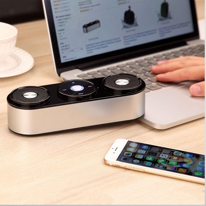 Rasse&reg; Portable Wireless HiFi Bluetooth Speaker Computer Speaker with Enhanced Bass Resonator 10W Built-in Microphone... N25