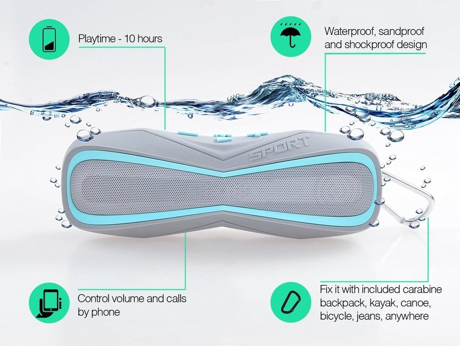 Ulcanix NAH-P030 Waterproof Wireless Bluetooth Outdoor Speaker N7