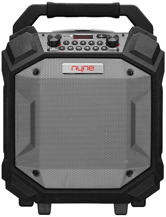 NYNE Multimedia Performer Portable 8" Speaker with Built-In Party Lights, FM Radio, 3.5mm Aux-In N2