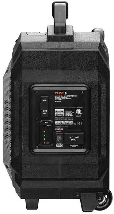 NYNE Multimedia Performer Portable 8" Speaker with Built-In Party Lights, FM Radio, 3.5mm Aux-In N3