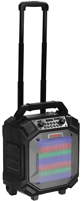 NYNE Multimedia Performer Portable 8" Speaker with Built-In Party Lights, FM Radio, 3.5mm Aux-In N5