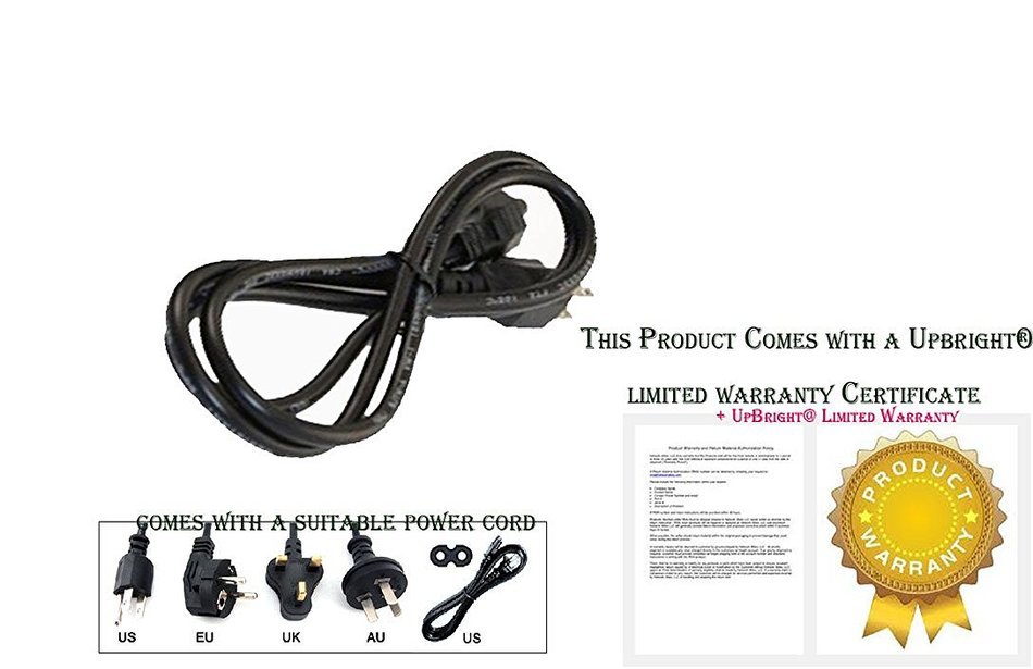 UpBright&reg; AC Power Cord Cable For Panasonic DMP-BD55K DMP-BDT310 DMP-BD601K Blu-ray Player