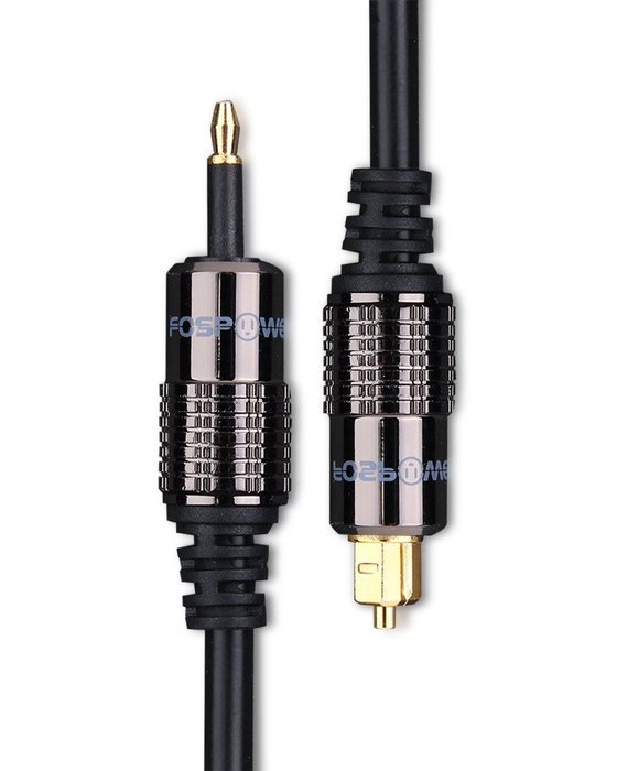 FosPower (3 Feet) 24K Gold Plated Toslink to Mini Toslink Digital Optical S/PDIF Audio Cable with Metal Connectors... N2