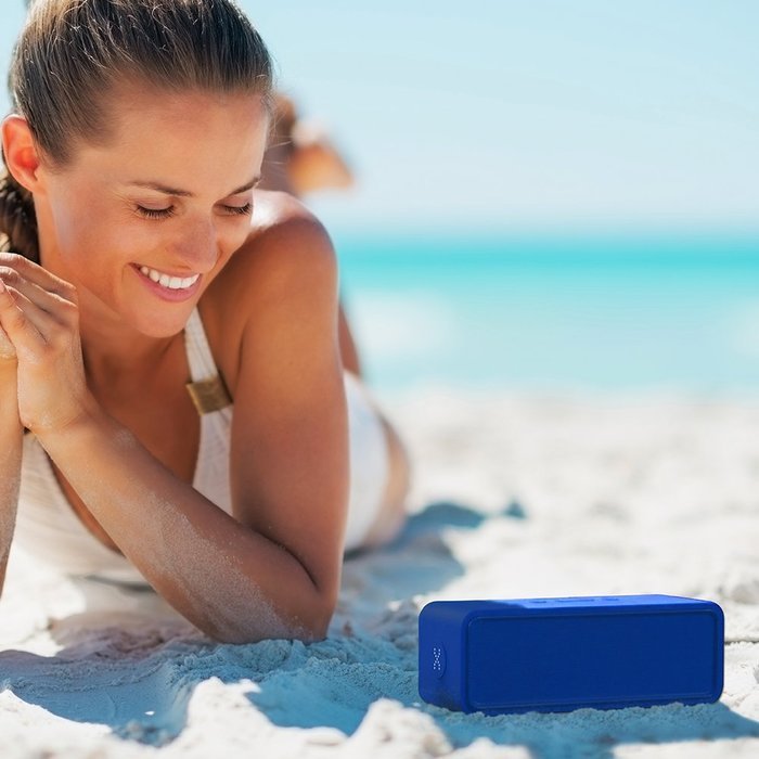 XDREAM X-TEREO Portable Wireless Stereo 2.0 Bluetooth Speaker Set, Separate Left and Right Channel. (Blue + Grey) N5