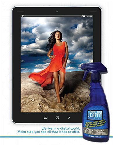 Screen Cleaner Kit - Computer, TV, Laptop, LCD, LED Spray - 16 oz Bottle With Microfiber Cloth N3