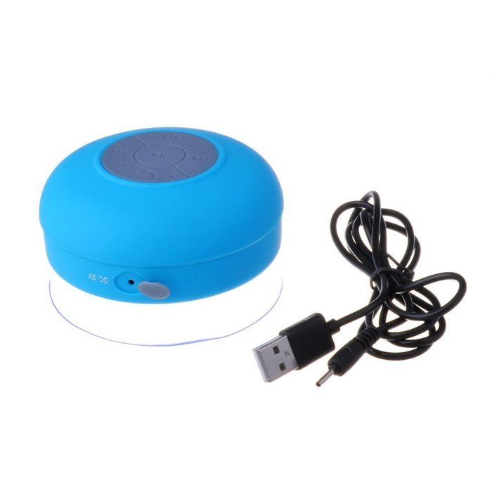 Generic Waterproof Wireless Bluetooth Stereo Shower Speaker, Ultra Portable Hands-Free Speakerphone (Blue) N4