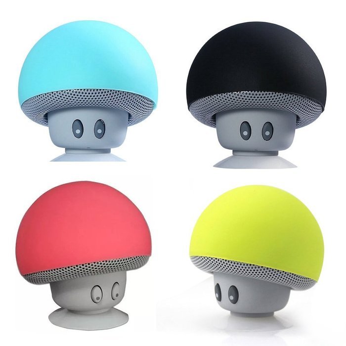 Cute Mushroom Design Bluetooth Speakers Adapater Music Player for Smartphone Green N6