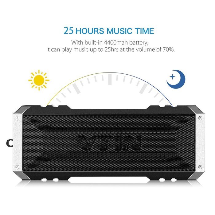 Vtin 20W Waterproof Outdoor Speaker, Bluetooth Speaker with Passive Radiator,25 Hours Playtime and IPX4 Waterproof... N3