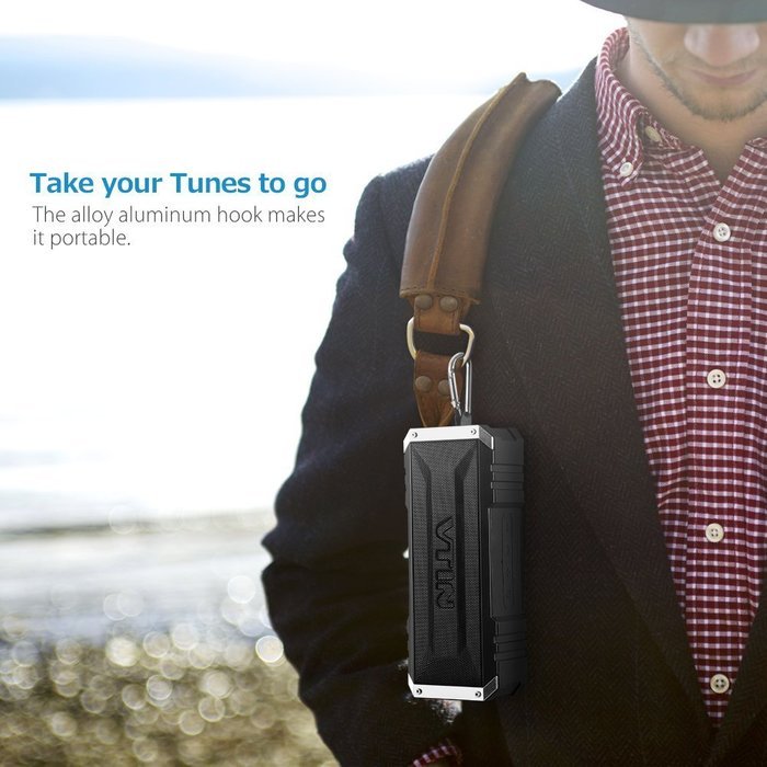 Vtin 20W Waterproof Outdoor Speaker, Bluetooth Speaker with Passive Radiator,25 Hours Playtime and IPX4 Waterproof... N6