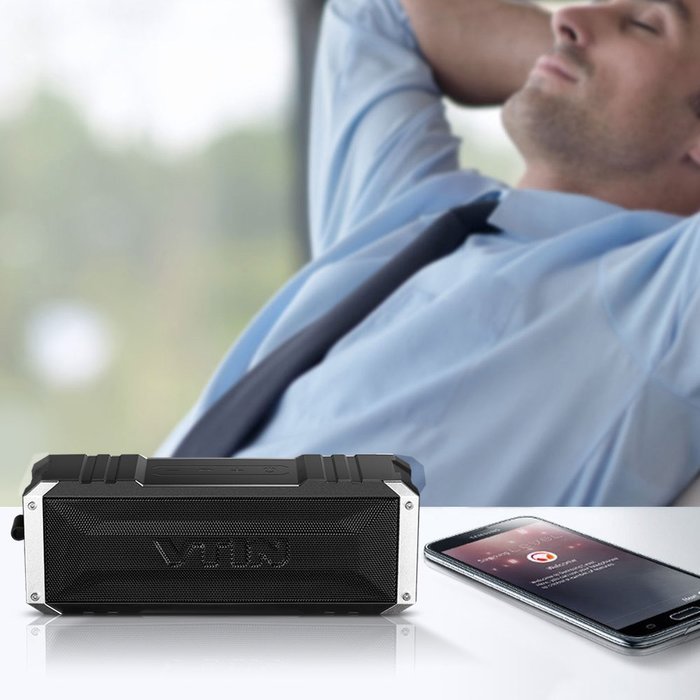 Vtin 20W Waterproof Outdoor Speaker, Bluetooth Speaker with Passive Radiator,25 Hours Playtime and IPX4 Waterproof... N8