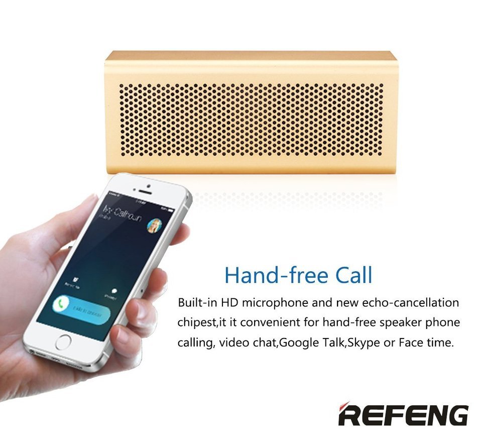 ReFeng Portable Classic HD Wireless Rechargeable Bluetooth 4.0 Speaker with Premium Aluminum Tough Built Finish... N4