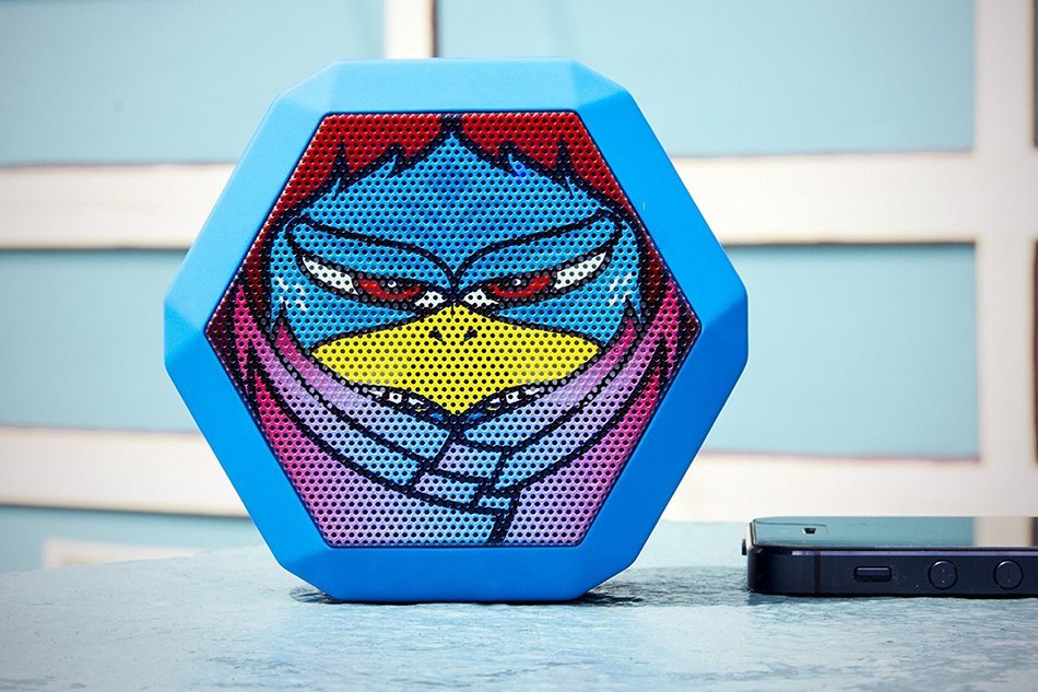 Boombotix - Boombot REX 2.0, Wireless Ultraportable Weatherproof Bluetooth Speaker, Woodgrain N9