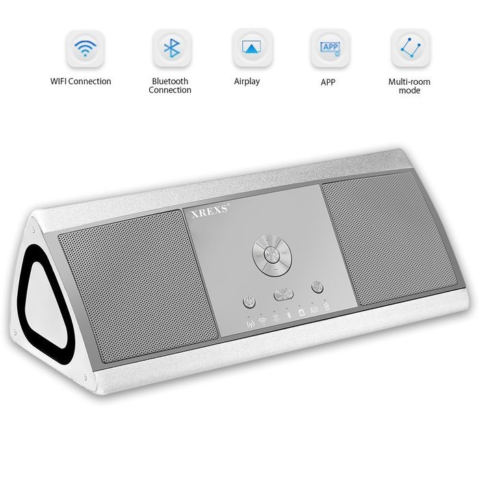 WiFi Speaker with App, Airplay/ DLNA connection,XREXS Wireless Bluetooth Stereo Speaker with Subwoofer Bass,Multi... N12