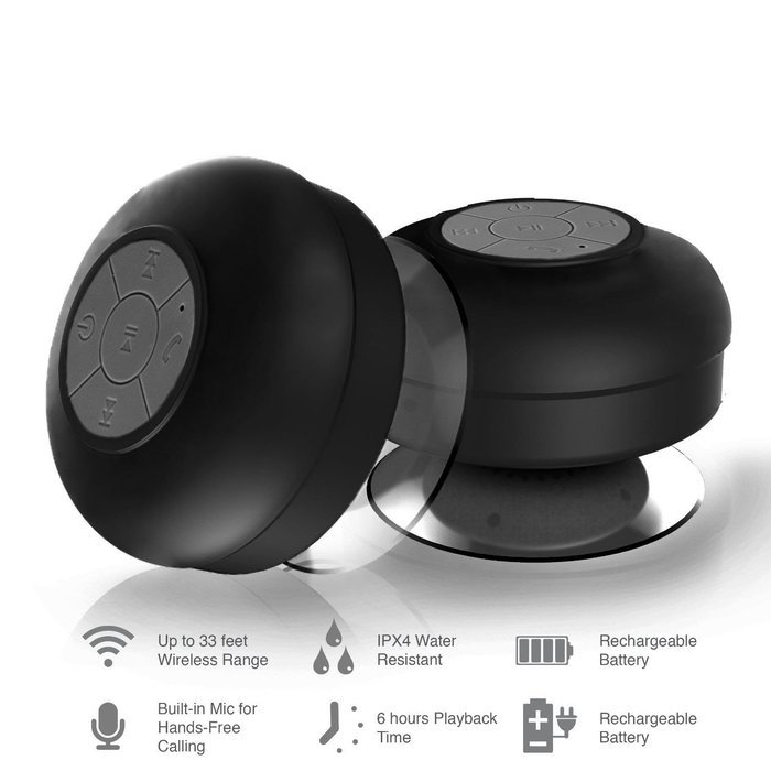 XMANX Bluetooth Speaker X01, Waterproof Shockproof Dustproof Silicone Set For Shock Absorption Sucker Cup Shower...