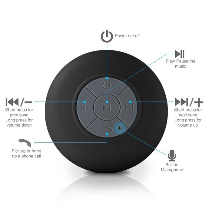 XMANX Bluetooth Speaker X01, Waterproof Shockproof Dustproof Silicone Set For Shock Absorption Sucker Cup Shower... N3