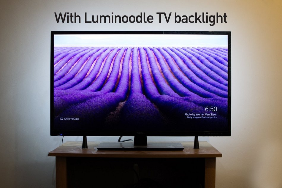 Luminoodle LED TV Backlight - Large - The Longest USB LED Backlight on the Market - USB Powered LED HDTV Bias... N2
