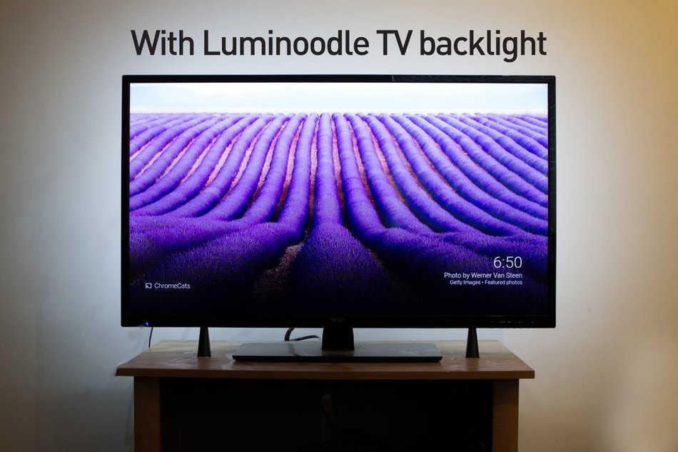 Luminoodle LED TV Backlight - Large - The Longest USB LED Backlight on the Market - USB Powered LED HDTV Bias... N6