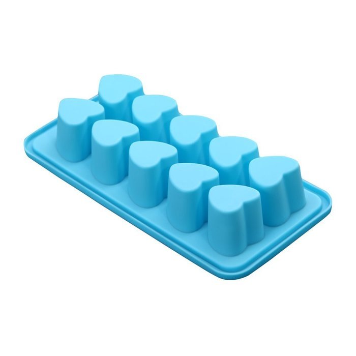 TFDSY 10 Cavity Heart-shaped Silicone Non Stick Cake Bread Mold Ice Cube Cupcake Jelly Muffin Chocolate Baking... N4