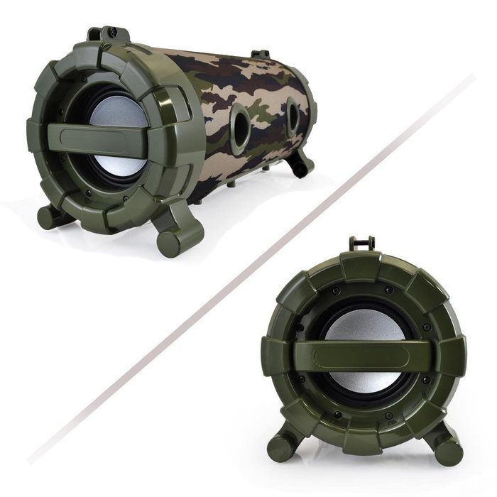Pyle Street Blaster Wireless Bluetooth Boom Box Speaker, Built-in Rechargeable Battery, MP3/USB/SD, FM Radio,... N2