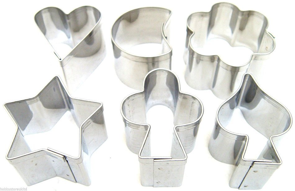 Cockolly Cutters Stainless Steel Cookie Cutters Biscuits Pastries Cutters x 6