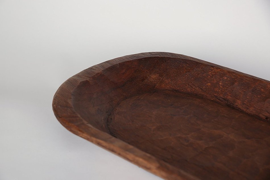 Rustic Wooden Dough Bowl-Batea N3