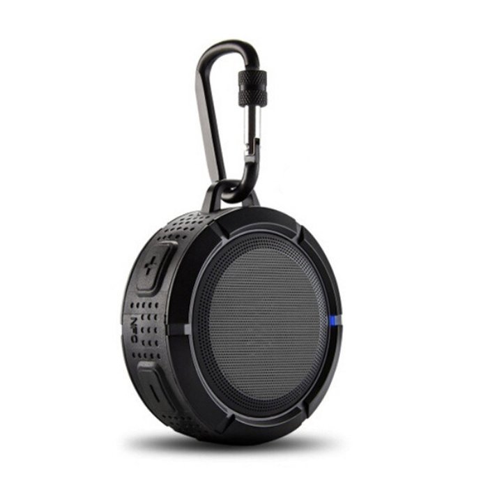 Wireless Bluetooth 4.0 Waterproof Outdoor / Shower Speaker,with Hanger Ideal for Hiking, NFC Compatible (Black)