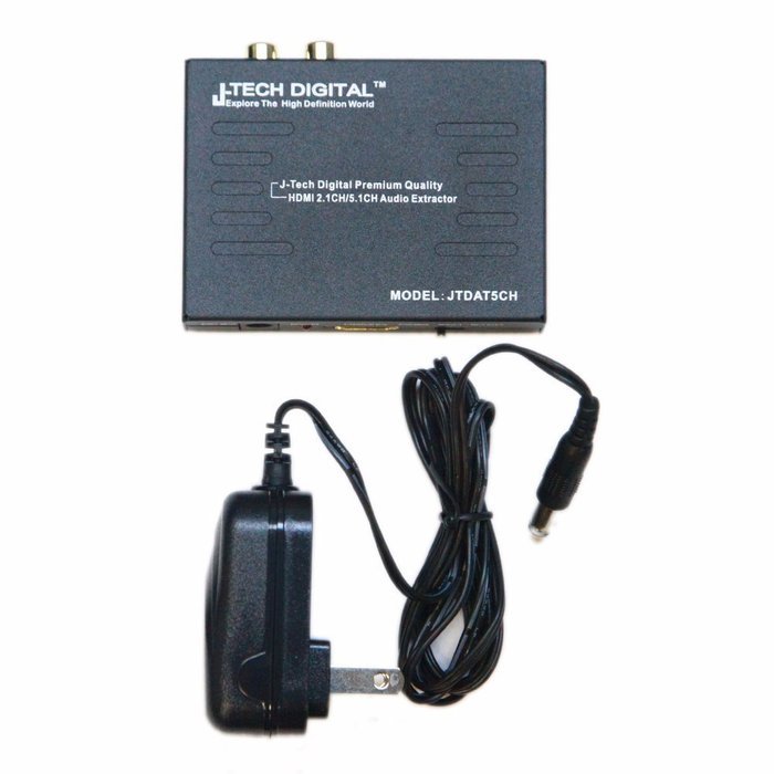 J-Tech Digital &reg; Premium Quality 1080P HDMI To HDMI + Audio (SPDIF + RCA Stereo) Audio Extractor Converter (Support... N3