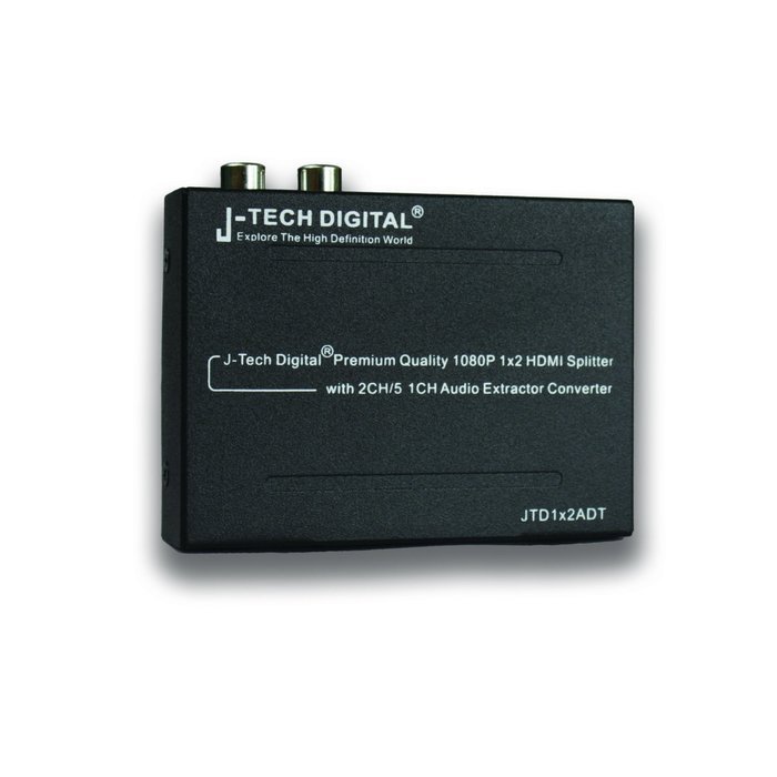 J-Tech Digital &reg; Premium Quality 1080P HDMI To HDMI + Audio (SPDIF + RCA Stereo) Audio Extractor Converter (Support... N12