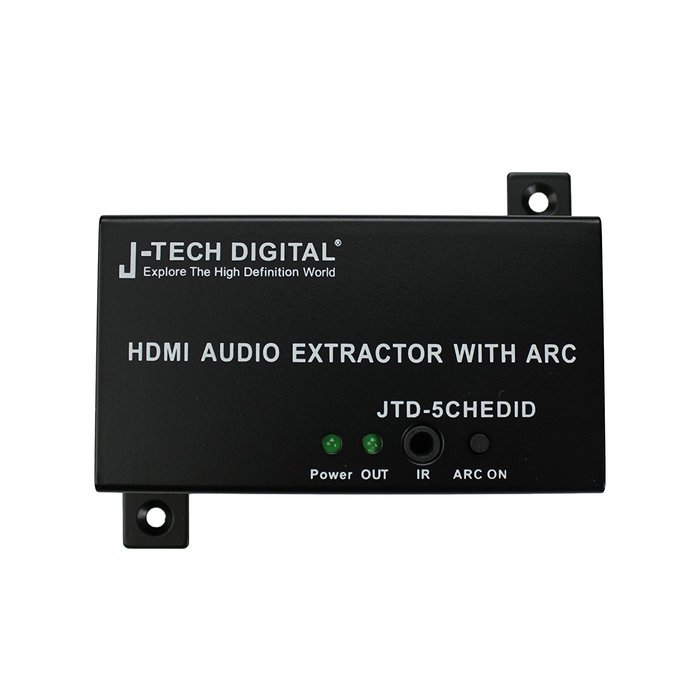J-Tech Digital &reg; Premium Quality 1080P HDMI To HDMI + Audio (SPDIF + RCA Stereo) Audio Extractor Converter (Support... N19
