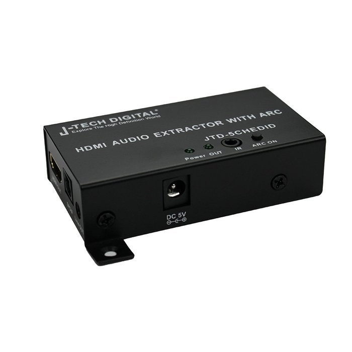 J-Tech Digital &reg; Premium Quality 1080P HDMI To HDMI + Audio (SPDIF + RCA Stereo) Audio Extractor Converter (Support... N22