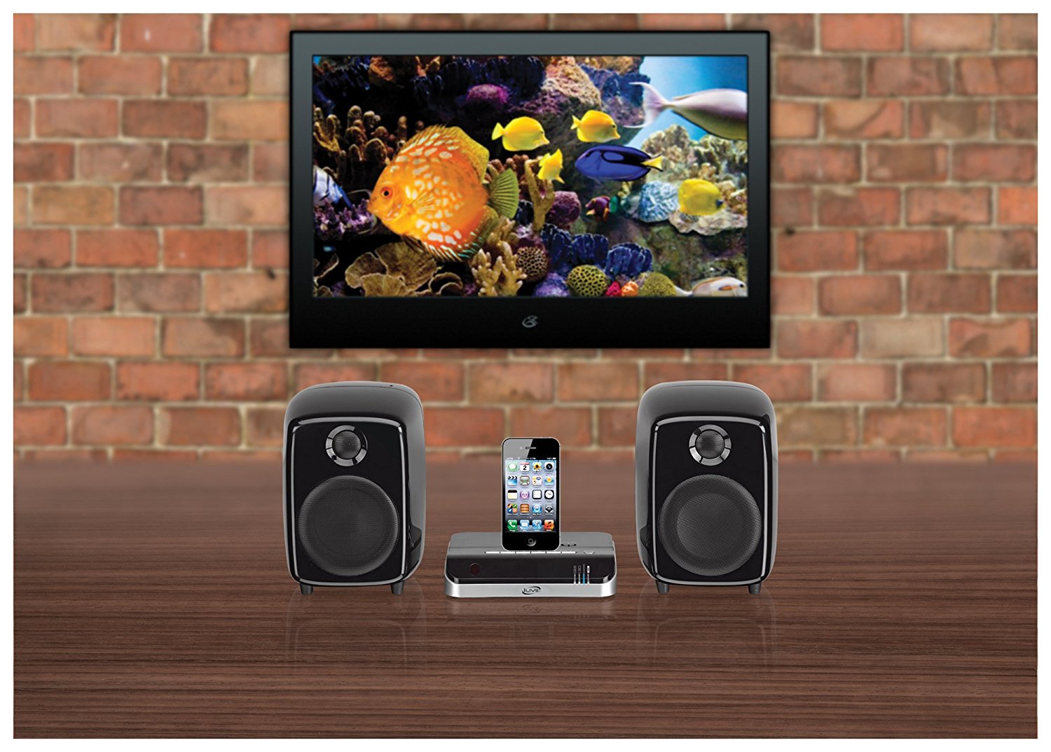 ILive Bluetooth Speaker System with iPad/iPhone/iPod Dock Black N5