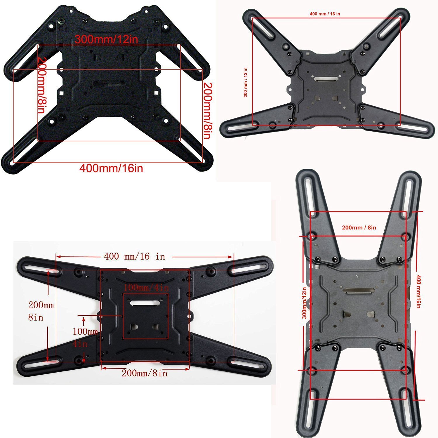 VideoSecu ML531BE TV Wall Mount for most 22"55" LED LCD Plasma Flat